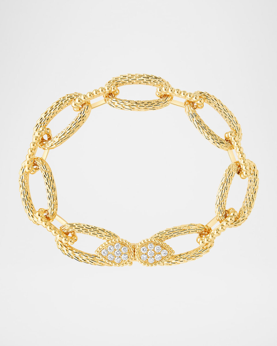 Serpent Boheme Vintage 18K Yellow Gold Diamond Link Bracelet